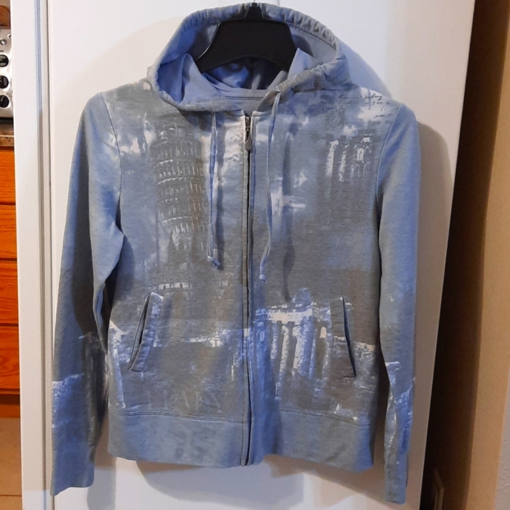 Italy Zip-Up Hoodie. Size Medium